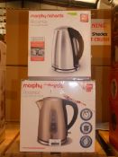 Lot to Contain 2 Boxed Morphy Richards Accents Jug Kettles RRP £35 Each (Viewing Is Highly