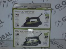 Lot to Contain 2 Boxed Rowenta Eco Intelligence Steam Irons RRP £60 Each (Viewing Is Highly