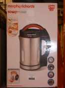 Lot to Contain 2 Assorted Boxed and Unboxed Morphy Richards 1.6L Soup Makers RRP £65 (Viewing Is