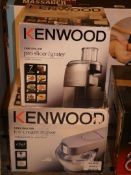 Lot to Contain 2 Boxed Assorted Items To Include a Kenwood Pro Slice Attachment Pack and a Kenwood