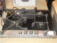 Boxed Stainless Steel Gas Hob With Accessories (Viewing Is Highly Recommended)