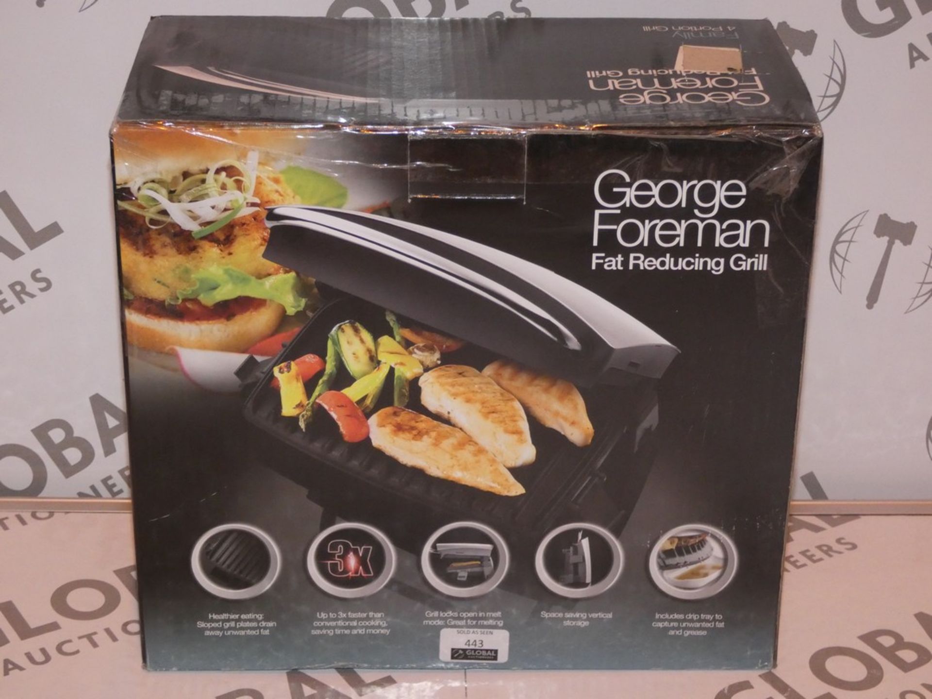 Boxed George Foreman Fat Reducing Health Grill RRP £50 (Viewing Is Highly Recommended)