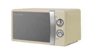 Boxed Russell Hobbs Compact Cream Classic Digital Microwave RRP £65 (Viewing Is Highly Recommended)