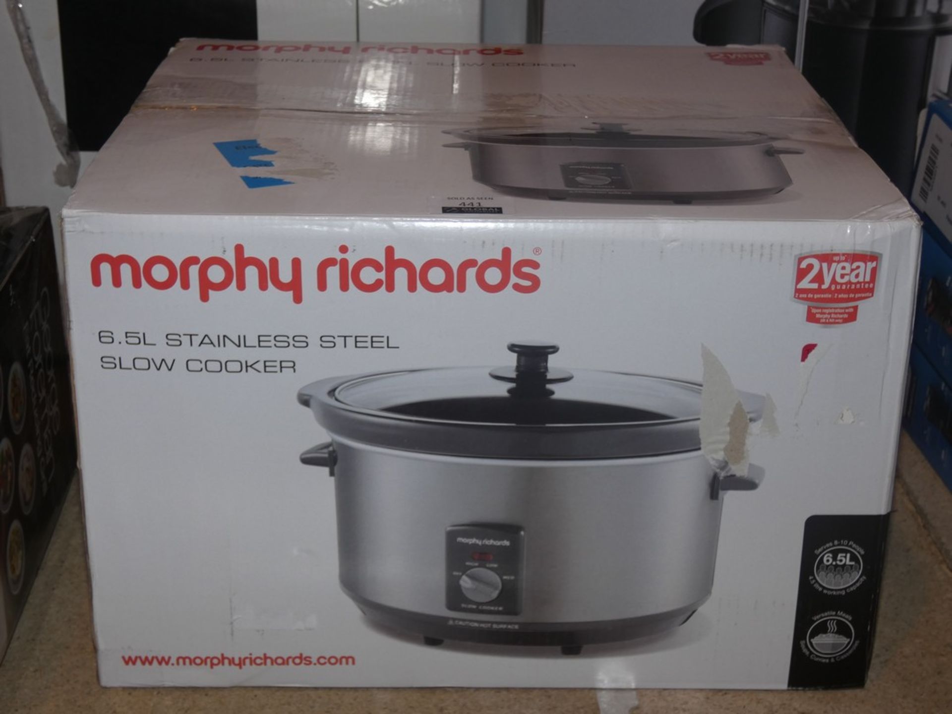 Boxed Morphy Richards 6.5L Slow Cooker RRP £40 (Viewing Is Highly Recommended)