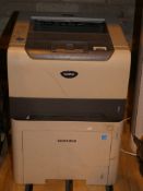 Lot to Contain 2 Assorted Samsung Monochrome and Brother HL5250DN Laser Printers (Viewing Is