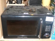 Russell Hobbs Black Digital Microwave Oven RRP £65 (Viewing Is Highly Recommended)