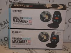 Lot to Contain 2 Boxed Homedics Vibration Comfort Massagers With Heat Combined RRP £60 (Viewing Is