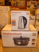 Lot to Contain 2 Assorted Items to Include a Morphy Richards Accents 1.7L Cordless Jug Kettle and