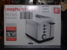 Boxed Morphy Richards Accents 2 Slice Toaster RRP £45 (Viewing Is Highly Recommended)