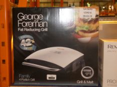 Boxed George Foreman Fat Reducing Health Grill RRP £50 (Viewing Is Highly Recommended)