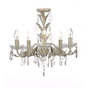 Boxed Home Collection Paisley Flush Chandelier RRP £65 (Viewing Is Highly Recommended)