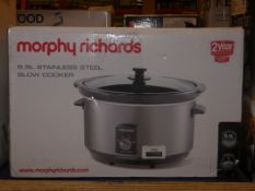 Boxed Morphy Richards 6.5L Stainless Steel Slow Cooker RRP £40 (Viewing Is Highly Recommended)