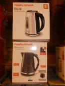 Lot to Contain 2 Boxed Morphy Richards 1.5L and 1.7L Cordless Jug Kettles by the Equip and