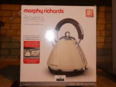 Boxed Morphy Richards Accents Limited Edition 1.5L Pyramid Kettle RRP £65 (Viewing Is Highly