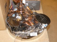 Lot to Contain 2 Assorted Ceiling Light Items in Stainless Steel and Glass (Viewing Is Highly