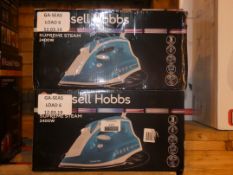 Lot to Contain 2 Boxed Russell Hobbs Supreme Steam Irons RRP £30 Each (Viewing Is Highly