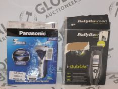 Lot to Contain 2 Boxed Panasonic Wet and Dry Shavers and Babyliss Hair Removal Systems (Viewing Is