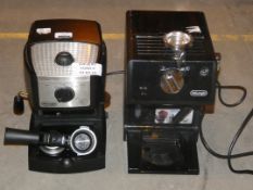 Lot to Contain 2 Assorted Delonghi Coffee Makers (Viewing Is Highly Recommended)