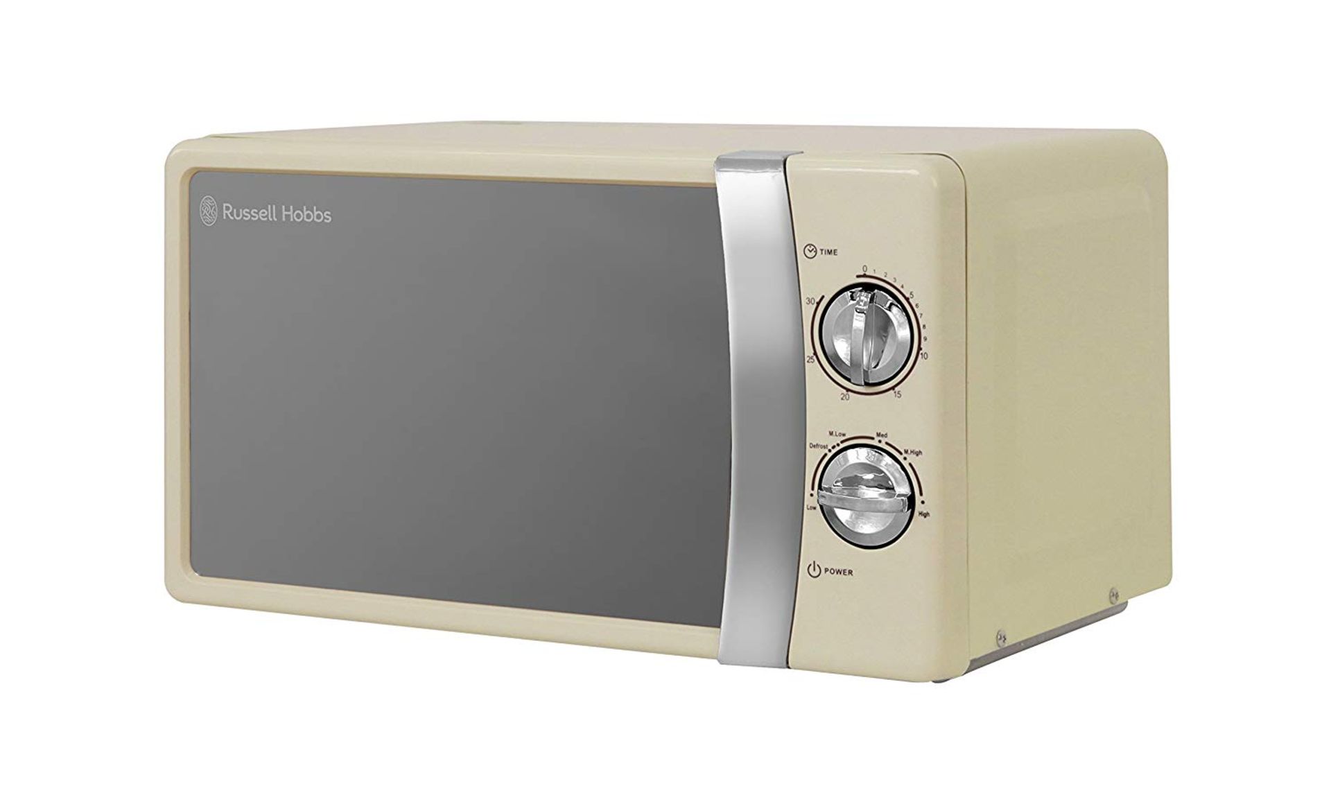 Boxed Russell Hobbs Colours Plus Classic Cream Compact Manual Microwave RRP £65 (Viewing Is Highly