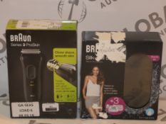 Lot to Contain 2 Boxed Braun Hair Removal Systems To Include a Foil Shaver, Silk Appeal 5 Wet and