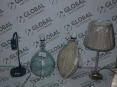 Assorted Designer Table Lamps and Lamp Bases