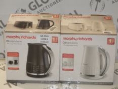 Assorted Morphy Richards Dimensions Cordless Jug Kettles in White and Black