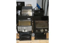 Assorted Krups and Delonghi Black and Stainless Steel Coffee Makers