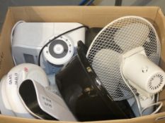 Assorted Items To Include Desktop Fan Heaters, Tommee Tippee Preparation Machines, Fans, Oval Slow