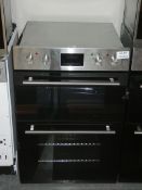 Stainless Steel and Black Fully Integrated Double Electric Oven Fan Assisted
