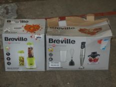 Boxed Assorted Breville Kitchen Items To Include a Blend Active Drinks Maker and a Stainless Steel