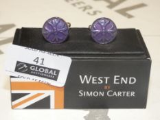 Boxed Pair of West End by Simon Carter Shield Cufflinks