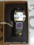 Ladies Mantary Leather Strap Wristwatch