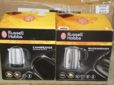 Boxed Russell Hobbs Buckingham and Cambridge Designer Kettles RRP £30 Each