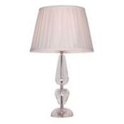 Boxed Home Collection Lucinda Stainless Steel and Glass Fabric Shade Table Lamps RRP £35 Each