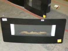 Curved Glass Wall Mounting Fireplace