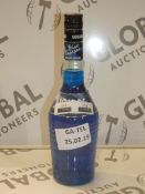 Bottle of 70cl Volare Blue Cracao Italian Liqueur RRP £30 a Bottle