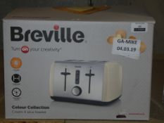 Boxed Breville Colour Collection Cream 4 Slice Toaster RRP £60