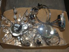Assorted Stainless Steel and Glass Designer Ceiling Lights