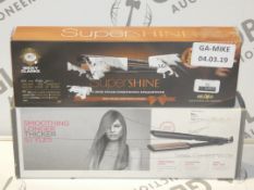 Boxed Assorted Hair Care Products To Include Babyliss Control Wide Hair Straighteners and Nicky