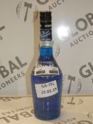 Bottle of 70cl Volare Blue Cracao Italian Liqueur RRP £30 a Bottle