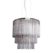 Boxed Home Collection Penelope Stainless Steel and Glass Designer Ceiling Light RRP £250