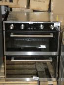 Stainless Steel and Black Fully Integrated UBMFTC723.1 Fan Assisted Oven