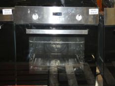 Stainless Steel and Black Fully Integrated Single Fan Assisted Electric Oven