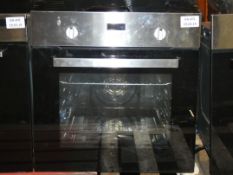 Stainless Steel and Black Fully Integrated Single Fan Assisted Electric Oven