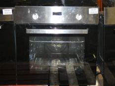 Stainless Steel and Black Fully Integrated Single Fan Assisted Electric Oven