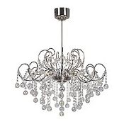 Boxed Home Collection Mary Stainless Steel and Glass Chandelier RRP £145