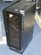 Stainless Steel and Black Fronted Freestanding Wine Cooler