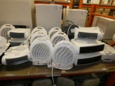 Lot to Contain 20 Assorted Countertop Fan Heaters