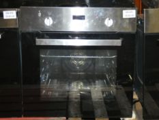 Stainless Steel and Black Fully Integrated Single Fan Assisted Electric Oven