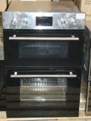 UBD0901X Fan Assisted Double Electric Oven In Stainless Steel and Black